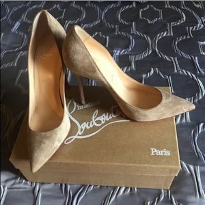 Authentic Christian Louboutin suede heels 100MM